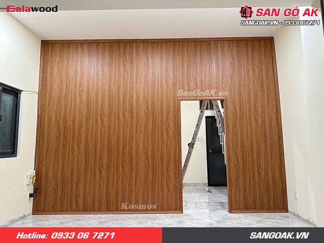 Bộ vách ngăn nhựa vân gỗ vàng cam Galawood 906